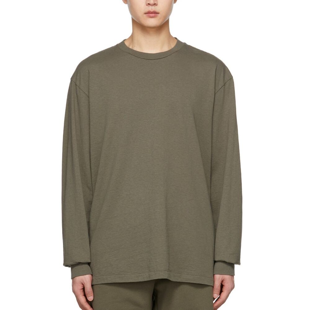 John Elliott Classic Green University Long Sleeve T-Shirt Size 3
